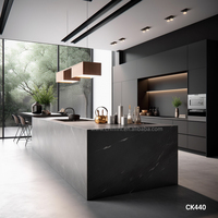 Modern Island Kitchen Designs Fournisseur complet d'armoires de cuisine en stratifié brillant