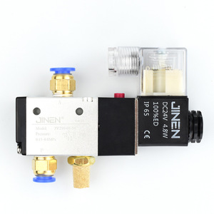 Vanne solénoïde pneumatique Jinen 3V210-08-NC DC24V AC220V normalement fermée, deux positions, trois voies, à commande électrique - Product Image 3