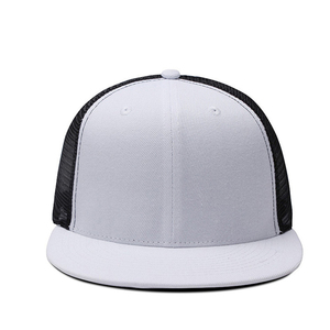 Casquette de Camionneur Décontracté Solide Snapback Maille Casquettes Visière Plate Acrylique Mech Chapeau Chapeaux - Product Image 6