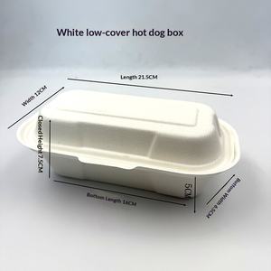 Eco Friendly Biodegradable Hot <b>Dog</b> Box Compostable Paper <b>Food</b> Packaging <b>Container</b> for Takeaway Fast <b>Food</b> Street Vendor Use - Product Image 4