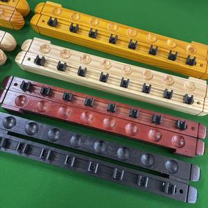 Soporte de pared para tacos de billar, 6 orificios, plástico PP, sin perforaciones, rectangular, para almacenamiento de tacos de billar - Product Image 2