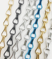 Vente en gros usine Rideau en maille de chaîne d'aluminium à mailles emboîtables, multicolore vif, à double boucle, à tissage uni, découpé