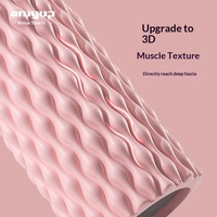 AMYUP 1560 Rouleau de massage en mousse EVA à noyau creux, motif goutte d'eau, à picots, fermeté moyenne, pour soulagement musculaire des tissus profonds