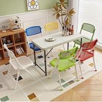 Chaise pliante légère en plastique PP avec dossier ajouré respirant, portable, pour la maison, le bureau, la terrasse et les événements