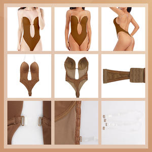 <span class=keywords><strong>Body</strong></span> Sexy pour femmes, soutien-gorge en V profond, réglable, <span class=keywords><strong>dos</strong></span> nu, contrôle du ventre - Product Image 4