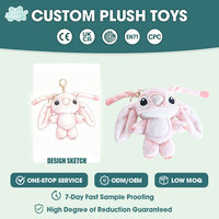 Peluche Rosa Personalizado, Animal de Peluche Alienígena Único, Servicio de Muestras Rápido, Servicio Integral de Mascotas Personalizadas, Idea de Decoración para Bolsos
