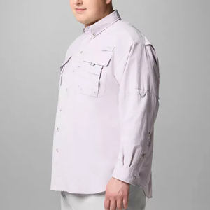 Camisa de pesca con botones, estilo occidental, con diseños de peces, reflectante, con estampado digital de camuflaje. - Product Image 4