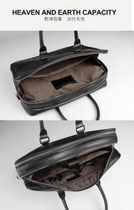 Maletín de Cuero Andong para Hombre, Maletín para Portátil de 14 Pulgadas, Cuero Vacuno Genuino, Bolso de Mano de Gran Capacidad, Bolso Mensajero para Hombre 6048-3 - Product Image 2
