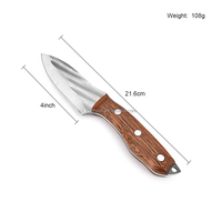 Couteau de cuisine en acier inoxydable de haute qualité, écologique, à lame forgée martelée, avec orientation réglable de la poignée, pour désosser la viande crue, manche en bois