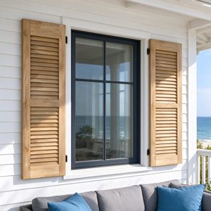 Kit de persiennes intérieures en bois, facile à poser soi-même, panneaux de persiennes en tilleul massif pré-perforés - Product Image 5