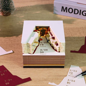 Calendrier de bureau décoratif, Allée des Sorciers, <span class=keywords><strong>bloc</strong></span>-notes 3D à détacher, calendrier, modèle de rue <span class=keywords><strong>magique</strong></span>, <span class=keywords><strong>bloc</strong></span>-notes de bureau caché avec lumière - Product Image 2