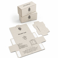 Boîte en carton gris écologique pliable avec insert en papier personnalisé pour l'emballage de capsules de café