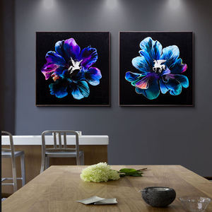Decorazione Moderna <span class=keywords><strong>di</strong></span> Lusso per la Casa, Stampa Digitale con Fiori <span class=keywords><strong>Viola</strong></span>, Quadro Decorativo da Parete, Dipinto in Porcellana Cristallina con Rose e Peonie - Product Image 5