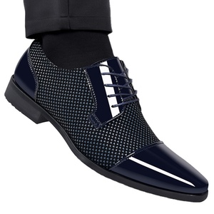 Men's PU Oxford <b>Dress</b> Shoes Pointed Toe Waterproof British Korean Version Comfortable Autumn Wedding Slip-on Breathable - Product Image 2