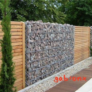 ตะกร้าเกเบี่ยนแบบเชื่อมด้วยลวดตาข่ายเหล็กขนาด3/4/5/6มม. ตะแกรงสังกะสีเคลือบสังกะสีหนาผนัง200x100x30cm - Product Image 5