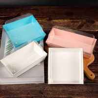 Boîte à hot-dog personnalisée pour sandwich pain hamburger boîte d'emballage alimentaire en papier kraft boîte à gâteau jetable avec plastique