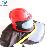 Lentille double couche de PVC de poussière abrasive anti-éclaboussures de casque de sablage ABS de style européen certifié CE