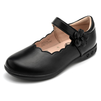 Chaussures d'école noires Mary Jane pour filles avec fermeture auto-agrippante, antidérapantes, respirantes et légères, chaussures uniformes pour enfants