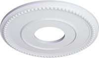 Ekena Millwork CM12BR Bradford Ceiling Medallion 12 1/2" OD X 3 7/8" ID X 3/4" (Cocok untuk Kanopi hingga 6 5/8") Sudah Dilapisi