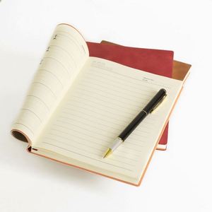 Wholesale Custom Printed <b>Sewing</b> Binding A5 Leather Thick Paper Business Meeting Recording High Quality Diary 80 Sheets Promotion - Product Image 3