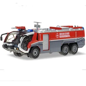 Hand Make 1/64 Pull Back Car Diecast Models Diecast Collectible Fire Trucks