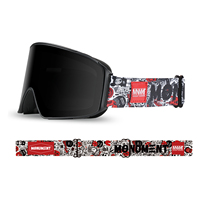 OEM ODM Lunettes de ski personnalisées MONUMENT M1 unisexe avec lentille magnétique anti-buée, revêtement iridium, monture en PU, sangle antidérapante