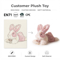 Peluche personnalisée OEM, lapin couché lesté, jouet en peluche apaisant avec sachet aromatique intégré, cadeau de marque