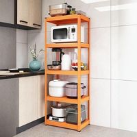 Étagère de rangement en métal à 4 niveaux de style nordique pour four à micro-ondes, organisateur modulaire multi-niveaux en acier