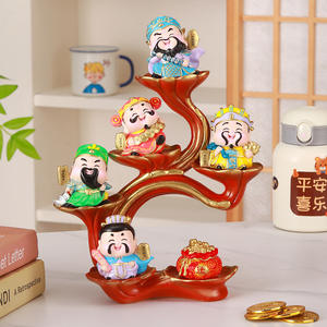 Cinq bénédictions meuble TV en résine écologique armoire à chaussures ensemble décorations de bureau pour pendaison de crémaillère bonne chance et porteur de richesse - Product Image 6