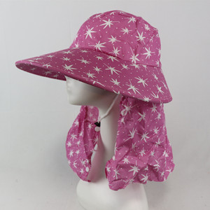 <b>Purple</b> Bucket <b>Hat</b> With Neck Flap Breathable Wide Brim Sun Protection Summer Outdoor Adult <b>Hat</b> - Product Image 3