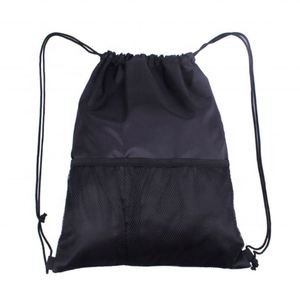 210D Polyester <b>Drawstring</b> <b>Backpack</b> Sports Mesh <b>Drawstring</b> <b>Backpack</b> with Double Shoulder Straps for Advertising Promotions - Product Image 5