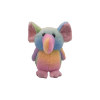 Prix de gros personnalisé beaux animaux en peluche doux 7 pouces oiseau tie-dye éléphant