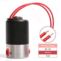 Vanne solénoïde en acier inoxydable Wanray 120 PSI pour système de carburant 12V DC NC 1/4" x 1/8" NPT avec joint Viton, vanne électrique haute pression