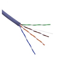 Cable de Red Ethernet UTP Cat5e de 305m (1000 pies), 4 Pares, 8 Hilos, Azul, PoE, para Interiores, 24 AWG, con Conductor OFC y Cubierta LSZH