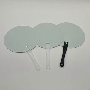 Custom Printed Advertising Double Side Printing Sublimation Blank Plastic <b>Hand</b> <b>Fan</b> with Logo - Product Image 1