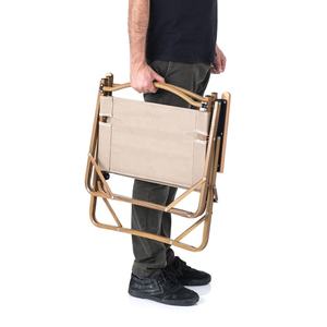 Fauteuil pliable portable en aluminium, mobilier d'extérieur pour <span class=keywords><strong>camping</strong></span>, grain de bois, MW02, 1 pièce - Product Image 3