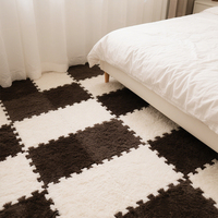 Tapis de sol écologique en EVA multi-scènes avec surface en peluche antidérapante pour chambre d'enfant et zone de repos