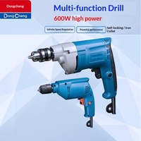 Perceuse à main à moteur brossé Dongcheng J1Z-FF05/7-10A, à vitesse variable, réversible, contrôle de vitesse infini, perceuse pistolet pour usage domestique