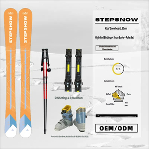 Ensemble de ski <span class=keywords><strong>alpin</strong></span> Manlin : skis jumeaux pour enfants débutants avec fixations, chaussures de ski et bâtons, 90 cm - Product Image 3