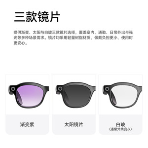 MicroWear Smart Glasses 2K Video <b>Real</b>-Time Translation For Travel And Communication - Product Image 5