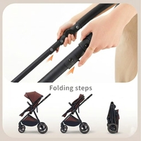 Poussette 3 en 1 pour bébé B.Childhood, intérieur spacieux, légère, pliable avec grand panier pour un usage quotidien