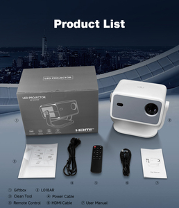 Proyector Portátil Inteligente L018AR LED con Altavoz Dual, Sonido HIFI, Android 14, 8K, 680 Lúmenes, para Noches de Cine y Celebraciones - Product Image 6