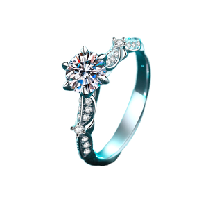 Fine Jewelry Tishya Diamond Vintage Wedding <b>Ring</b> Colorful Pink Moissanite D Color VVS 925 Sterling Silver Gold Plated Charm - Product Image 1