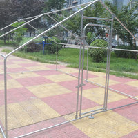 Gallinero Moderno Galvanizado de 6*3*2 Metros con Cubierta Impermeable para Jardín