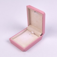 Boîte à bijoux en bois faite à la main avec finition peinture brillante, couleur personnalisée, style moderne élégant et rectangulaire, pour bague, collier, cadeau