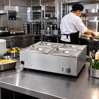 CUCINA Bain-marie électrique en acier inoxydable pour soupes et aliments, équipement de restauration commerciale