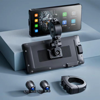 Caméra de tableau de bord sans fil avant et arrière avec double caméra FHD 1080P, écran intelligent CarPlay, écran tactile LCD 5,5 pouces