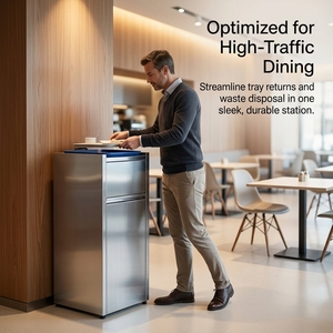 Commercial 201/304 Stainless Steel Garbage <b>Bin</b> Cabinet With <b>Swing</b> Door for Restaurant Kitchen Food Service Area - Product Image 5