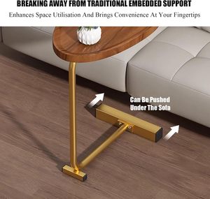 Sofá pequeño con marco de Metal de estilo Simple para sala de estar, en forma de mesa auxiliar con bandeja C, mesa bonita, mesa de centro Nórdica - Product Image 3