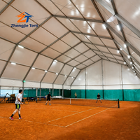 Abri multi-usage pour sports (tennis, basketball) avec bâche imperméable, moustiquaires amovibles, pour exposition, structure en alliage d'aluminium